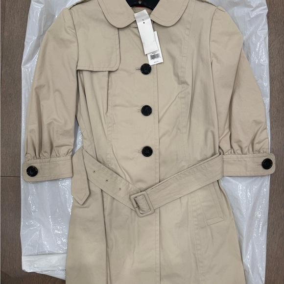 NWT Banana Republic tan trench coat with 3/4 sleeves - size XS - Picture 5 of 6